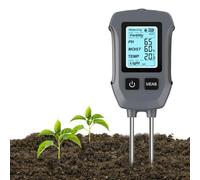 Uzoli SGS13 Misuratore di Suolo 5 in 1 per la Cura delle Piante, Tester del umidità Temperatura Fertilità PH e Luce, Sensore di Indicatore per Giardinaggio e Agricoltura