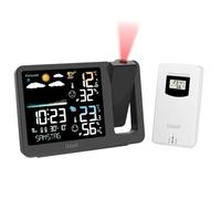 Uzoli Sveglia con proiezione soffitto e sensore esterno, Stazione meteo | Proiezione di ora e temperatura, Ora radiocontrollata, Umidità, Previsioni meteo, Luminosità automatica, Indicatore comfort