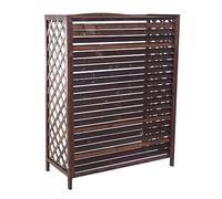UZSPAC Copertura Motore Condizionatore Esterno Grande Materiale in Legno Massiccio Schermo per la Privacy All'Aperto con Kit di Montaggio (Size : 110 * 50 * 145cm)