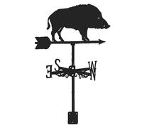 UZSPAC Segnavento da Tetto Materiale di Ferro Metallico Animale a Forma di Cinghiale Giardino Meteo Vane Strumenti Misurazione Yard Decora