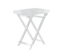 UZSPAC Tavolino Plexiglass Quadrato Pieghevole Bordo Alto Facile Da Usare Applicabile A Balcone Della Camera Da Letto Del Soggiorno Trasparente