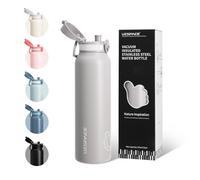 UZSPACE Borraccia in acciaio inossidabile da 1l (970ml), Borraccia termica isolata con apertura a 1 clic, 100% a prova di perdite, Borraccia sportiva per escursionismo, sport, fitness, palestra