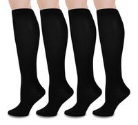 UZSUZZ 2 Paia Calze Compressione Graduata Uomo/Donna,Calze 15-20mmHg Elastiche per Vene Varicose per Sportive, Corsa, Giri in Bici, Gravidanza, Viaggi in Aereo(M)