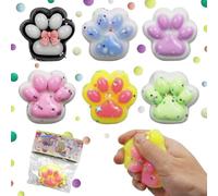 UZSUZZ 6 Pezzi Giocattoli da Spremere Zampe di Gatto, Squishy Zampa di Gatto, Antistress Squishy, Fufu Squishy, Squishy Divertente Animali Zampa Gatto, Antistress Giocattolo per Bambini e Adulti