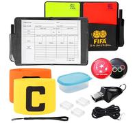 UZSUZZ Cartellini Arbitro Calcio, Fischietto Arbitro, Accessori Calcio Fischietto, Fascia da Capitano Calcio per Giochi di Calcio, Sport Scolastici e Sport