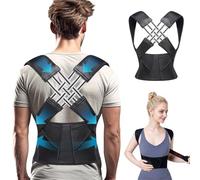 UZSUZZ Correttore Posturale Correttore Postura Uomo Donna Tutore per la Schiena Completamente Regolabile Comodo e Traspirante Allevia Dolore Collo, Alla Schiena e Lombare