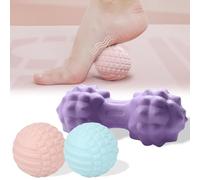 UZSUZZ Palline Massaggio 3 Pezzi Set di Pallina Massaggio Palline per Massaggio per Deep Tissue Massaggio, Massaggio Punto di Trigger, per Recupero Muscolare, Schiena, Gambe, Piedi, Mani