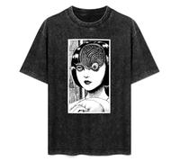 Uzumaki De Junji Ito Vintage Short Sleeve Men Women T-Shirts Washed Cotton Size XL
