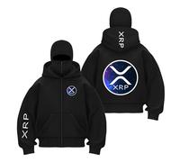 UZVKAVJP Felpa con Cappuccio E Passamontagna Morbida da Uomo per RI.pp.Le X.RP Doppio Street Wear Cappotto Patchwork Felpe Cerniera Felpa A Maniche Lunghe Giacca-HeiSe||x_l