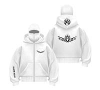 UZVKAVJP Felpa con Cappuccio E Passamontagna Zip Intera Uomo per A.s.t.o.n M.a.r.Ti.n Giacca Comoda Collision Color Antivento Strada-BaiS||XX_l