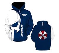 UZVKAVJP Felpa con Cappuccio Sportiva da Uomo per R.es.i.d.en.t Comode Giacche Felpe 3D Top A Maniche Lunghe Abbigliamento Primaverile E Autunnale Sportivo Stampato-C||l