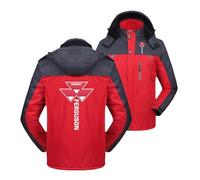 UZVKAVJP Giacche Impermeabili da Trekking da Uomo per M.A.SS.EY Fe.RG.US.ON Cuciture Capispalla Tops Full Zip Coat Stampa Giacca A Vento Spessa Tuta da-Red||XL