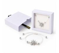 UZYXC 1 Pezzo Bracciale Stella Alpina, Bracciale Tradizionale Fatto A Mano Per Donna, Con Ciondolo Stella Alpina, Bianco, Gioiello Oktoberfest, Accessorio Dirndl, Regolabile, Elegante, Tradizionale