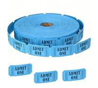 UZYXC 1 Rotolo di 2000 Gettoni Blu: Rotoli Gettoni per Feste, Eventi, Tombole e Matrimoni, Biglietti d'Ingresso Come Voucher per Celebrazioni