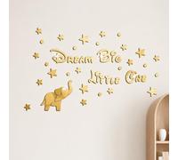 UZYXC 1 Set Decorazione da Parete Legno Camera Bebè - Lettere in Legno "Once upon a time", con Luna e Stelle, per Camera Bambini, Decorazione Boho, Adesivi Murali