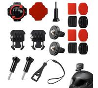 UZYXC 13 in 1 Supporto Adesivo per Insta360, Attacchi Flessibili per Casco GoPro,supporto action cam casco per casco moto,supporto surf,Kit di Accessori per Videocamere d'Azione