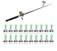 UZYXC 20 Pezzi Set Accessori Pesca Indicatore di Abboccata, Campanello per Pesce e Campanello per Anguilla con Clip a Spirale, Allarme Sonoro per Appassionati di Pesca, Attrezzatura