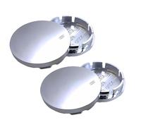 UZYXC 4 Pezzi Coprimozzo Ruota Auto Universale, Acciaio Inox Antiruggine, OD 56mm ID 53mm per Cerchio Tappi Argento, Accessori Auto (Set di 4)