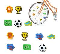UZYXC Accessori Bici Bambini Riflettori Raggi - Set da 12 Pezzi Design Alien e Calcio Occhio di Gatto Riflettente, Decorazione Montaggio Facile per Ragazzi Ragazze, Sicurezza nell'Oscurità