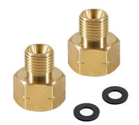 UZYXC Adattatore per gas 2 pezzi Raccordo per tubo del gas in ottone 3/8“ IG x 1/4” AG filettatura destra con raccordo rapido per gas per fornelli a GPL Impianto a gas professionale