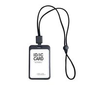 UZYXC Porta Badge Retrattile con Cordino Nero, Porta Tessera ID Verticale a Doppia Faccia Trasparente, Portachiavi per Maestra con Clip, Elegante Sottile per Dipendenti Insegnanti e Infermieri