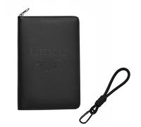 UZYXC Portadocumentos Viaje Nero con Laccio Polso, Funda Pasaporte Multifunzione a 8 Scomparti per SIM/Biglietti/Contanti, Tessuto Premium con Zip RFID Blocker, Design Compatto per Uomo e Donna