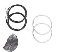 UZYXC Set di 4 Lacci di Ricambio per Sistema BOA (2 Neri e 2 Bianchi, 100cm l'uno), Cavo in Acciaio Morbido, Montaggio Facile e Veloce, per Scarpe Sportive e da Lavoro