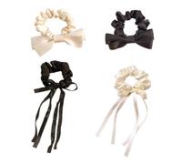 UZYXC Set di 4 Scrunchies in Raso per Capelli da Donna, Elastici Delicati per Ridurre l'Effetto Crespo e La Rottura Dei Capelli, Elastici per Capelli Che Non Lasciano Segni