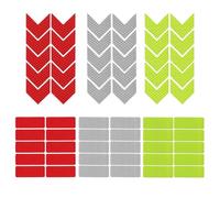 UZYXC Set di 60 Adesivi Riflettenti & Nastro Rifrangente - Riflettori di Sicurezza Autoadesivi in 2 Forme & 3 Colori per Bici, Casco, Passeggino, Moto, Auto, Scooter