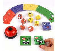 Uzzle Gioco di Battaglia con Blocchi da Costruire a Volto Variabile, Puzzle di Abbinamento delle Espressioni, Sfida di Velocità e Osservazione, Adatto per il Tempo Libero degli Studenti, Legame Famili