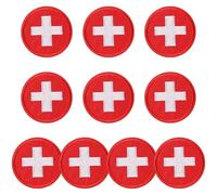 Uzztfa 10 Toppe per Kit di Pronto Soccorso, Toppe Mediche della Croce, Toppe Mediche Tattiche per Zaini, Borse Militari, Giacche, Cappelli