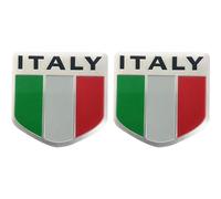 Uzztfa 2 Adesivi per Auto con Bandiera Italiana, Stemma per Auto, Decalcomanie Decorative, Adesivi per Carrozzeria, Accessori per Lo Styling 'Auto.
