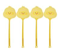 Uzztfa Acchiappamosche, 4 Pezzi, Racchetta Manuale Flessibile a Forma di Pollo, Manici Lunghi, per Interni Ed Esterni, per Insetti, Zanzare, Ragni, Mosche