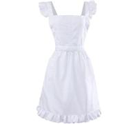 Uzztfa Grembiule Cameriera retrò con Volant, Cucina, per Cucinare, per Pulire, per Travestimenti, Cosplay, Costume Cameriera, per Donne E Ragazze