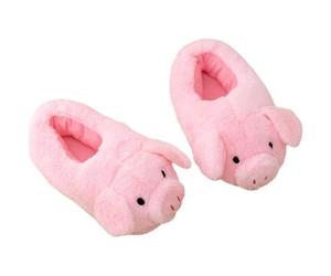 Uzztfa Pantofole a Forma di Maialino, Pantofole di Peluche a Forma di Animale, Soffici E Calde, Antiscivolo, per Interni Ed Esterni.