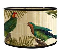 Uzztfa Paralume a Tamburo Paralume in bambù Vintage Paralume Lampadario Coprilampada Accessori di Ricambio per Lampada Pavimento a Sospensione