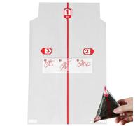 Uzztfa Sacchetti per Onigiri, Involucri per Polpette di Riso Triangolari, 100 Pezzi, Giapponesi, di qualità Alimentare, Facili Strappare, per Involucri di Sushi.