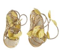 Uzztfa Sandali Romani Cleopatra per Adulti, Sandali Dorati Dea Romana, Accessorio per Costume 'Antico Egitto E della Grecia