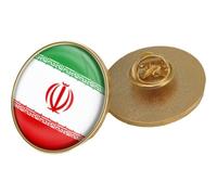 Uzztfa Spilla con Bandiera 'Iran, Spilla con Bandiera Nazionale, Spilla Viaggio, Spilla Souvenir per Cappello, Vestiti E Zaino.