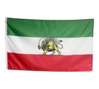 Uzztfa Vecchia Bandiera Storica Persiana 'Iran con E Sole, Occhielli in Ottone Facile Esposizione, Bandiera Iraniana con di E Sole per Giardino, Esterno E Interno.