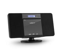 OneConcept V-13 Impianto Stereo CD MP3 Radio Sveglia Nero