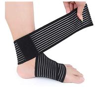 V&AMYA Fascia supporto per piede e caviglia, cavigliera elastica regolabile con strappo, per distorsioni, slogature e infortuni.