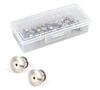 V-AS1433-30 WedDecor Set di 30 Chiusure in Ottone da 10 mm per Fissare Fermagli, Libri, Targhette, Ganci e Artigianato Fai da Te, Colore Argento, Nessun Attrezzo Necessarioperno di bloccaggio spille