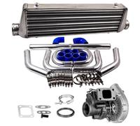 V-Band Flange T04E Turbo + 27x7x2.5 2.5" Intercooler 2.5" Intercooler Pipe Kit