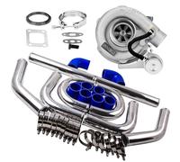 V Band Flange Universal T3 Turbo Turbolader & 6061 Aluminum Piping Pipe Kit
