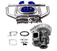 V Band Flange Universal T3 Turbo Turbolader & 6061 Aluminum Piping Pipe Kit