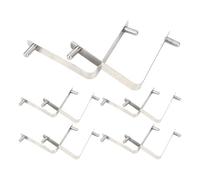 V Clips for Pool Brush, Stainless Steel Butterfly Clamp 1.77x0.43x2.36 inches, 10-Pack Rust-Proof V-Clip Set, Durable Replacement for Telescopic Poles, Spa Vacuum, Net, Rake, Yard or Wall Use