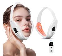 V-Face Massaggiatore elettrico EMS 18 livelli di intensità 6 modalità Microcorrente Shaping viso 40℃ Costante Temp V Shape Face Jawline Trainer pieghevole con telecomando