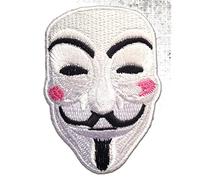 V For VENDETTA Anonymous - Toppe termoadesive Patch Toppa ricamate, misura: 5,5 x 7,6 cm