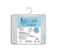 V.I.P. Coppia Federe Freeze Con Effetto Freddo Immediato Jacquard Elasticizzato con Zip per Cuscino Guanciale Memory 50 x 80 cm, Made in Italy